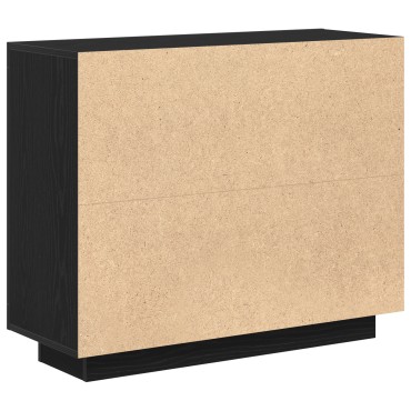 vidaXL Μπουφές Μαύρη Δρυς 92x35x75cm Κατασκευασμένο ξύλο 1 τεμ.