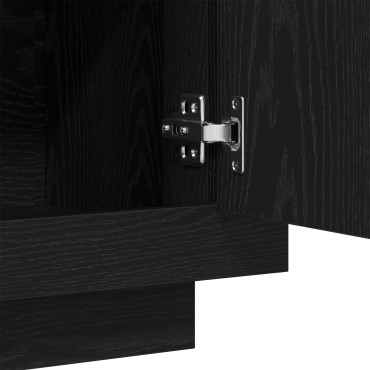vidaXL Μπουφές Μαύρη Δρυς 92x35x75cm Κατασκευασμένο ξύλο 1 τεμ.