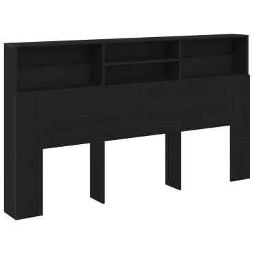 Κεφαλάρι καναπέ vidaXL Μαύρη Δρυς 180x19x103,5 εκ