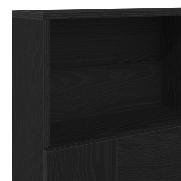 Κεφαλάρι καναπέ vidaXL Μαύρη Δρυς 180x19x103,5 εκ