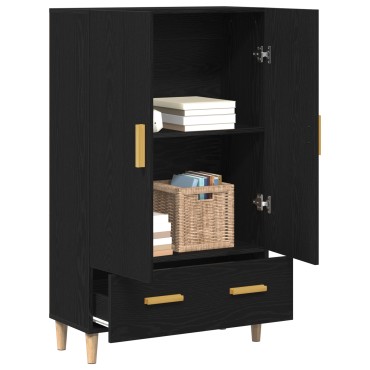 vidaXL Υψηλός ντουλάπι σε Μαύρη Δρυς, 70x31x115 cm Φτιαγμένο από Επεξεργασμένο Ξύλο 1 τεμ.