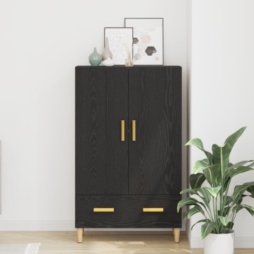 vidaXL Υψηλός ντουλάπι σε Μαύρη Δρυς, 70x31x115 cm Φτιαγμένο από Επεξεργασμένο Ξύλο 1 τεμ.