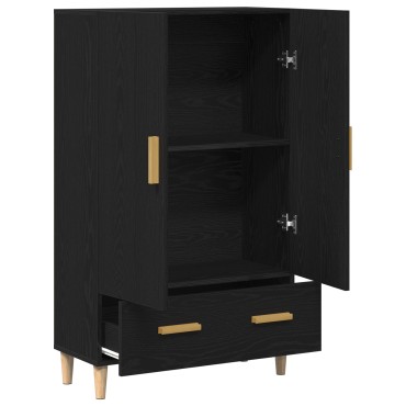 vidaXL Υψηλός ντουλάπι σε Μαύρη Δρυς, 70x31x115 cm Φτιαγμένο από Επεξεργασμένο Ξύλο 1 τεμ.