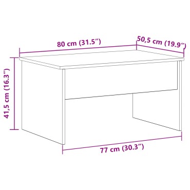 vidaXL Μαύρο Καφετιέρα - 80x50.5x41.5 εκ