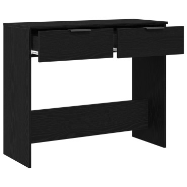 vidaXL Τραπέζι κονσόλας Μαύρη Οξυά 30x36x75cm Επεξεργασμένο Ξύλο 1 τεμ.