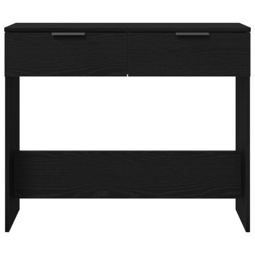 vidaXL Τραπέζι κονσόλας Μαύρη Οξυά 30x36x75cm Επεξεργασμένο Ξύλο 1 τεμ.