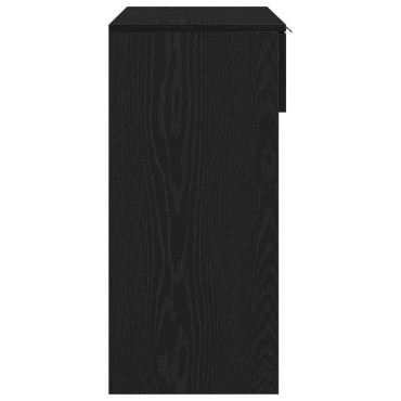 vidaXL Τραπέζι κονσόλας Μαύρη Οξυά 30x36x75cm Επεξεργασμένο Ξύλο 1 τεμ.