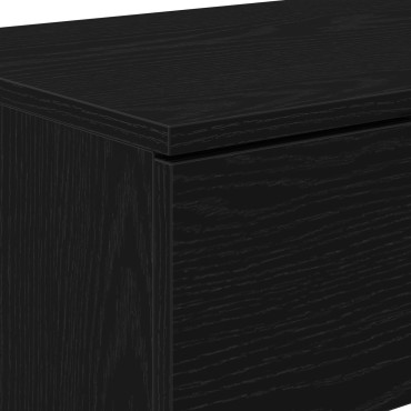 vidaXL Τραπέζι κονσόλας Μαύρη Οξυά 30x36x75cm Επεξεργασμένο Ξύλο 1 τεμ.