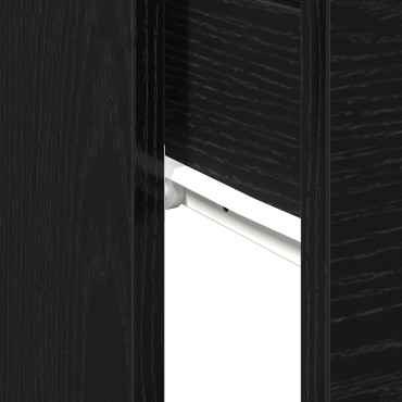 vidaXL Τραπέζι κονσόλας Μαύρη Οξυά 30x36x75cm Επεξεργασμένο Ξύλο 1 τεμ.