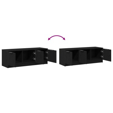 vidaXL Ντουλάπι TV 102x35x36,5cm Μαύρη Οξυά Επεξεργασμένο Ξύλο
