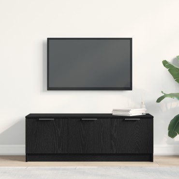 vidaXL Ντουλάπι TV 102x35x36,5cm Μαύρη Οξυά Επεξεργασμένο Ξύλο
