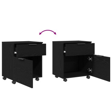 vidaXL Ντουλάπα Αρχείων Μαύρη Οξυά 45x38x54cm Επεξεργασμένο Ξύλο 1 τεμ.