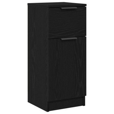vidaXL Μπουφές Μαύρο Δρυς 30x30x70cm Επεξεργασμένο ξύλο 1 τεμ.