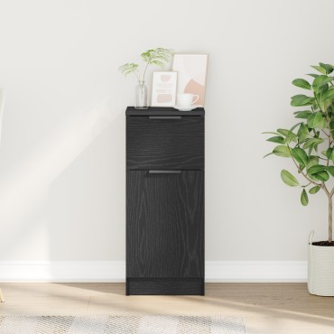 vidaXL Μπουφές Μαύρο Δρυς 30x30x70cm Επεξεργασμένο ξύλο 1 τεμ.