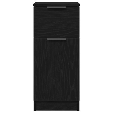 vidaXL Μπουφές Μαύρο Δρυς 30x30x70cm Επεξεργασμένο ξύλο 1 τεμ.