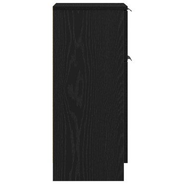 vidaXL Μπουφές Μαύρο Δρυς 30x30x70cm Επεξεργασμένο ξύλο 1 τεμ.