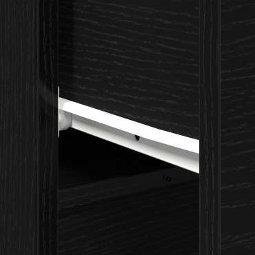vidaXL Μαύρος Διορθωτής 30x30x70cm Κατασκευασμένος από Επεξεργασμένο Ξύλο 1 τεμ.