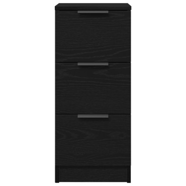vidaXL Πλαϊνό γραφείο 2 τεμ. Μαύρη Οξυά 30x30x70cm