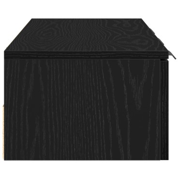 vidaXL Μαύρος Ξύλινος Τοίχος Ντουλάπι 102x30x20cm Κατασκευασμένο από Επεξεργασμένο Ξύλο 1 τεμ.
