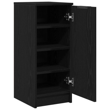 vidaXL Ντουλάπα Παπουτσιών με ράφι Μαύρη Οξυά 29,5x35x70 εκ 1 τεμ.