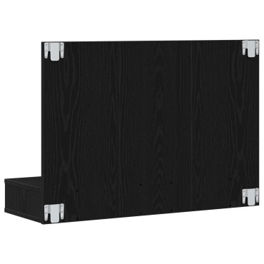 vidaXL Καθρέφτης Ντουλάπα LED σε Μαύρη Δρυς - 90x31.5x62cm 1 τεμ.