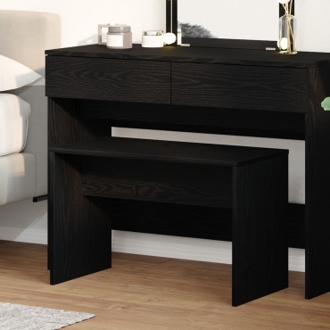 vidaXL Καρέκλα Ντύσιμου Μαύρη Δρυ 70x35x45cm MDF 1 τεμ.