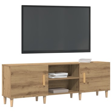 vidaXL Βάση τηλεόρασης σε Artisan Oak - 150x30x50cm - Κατασκευασμένη από τεχνικό ξύλο