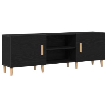 vidaXL Βάση τηλεόρασης - Μαύρη Δρυς, 150x30x50 cm Κατασκευασμένο από Επεξεργασμένο Ξύλο