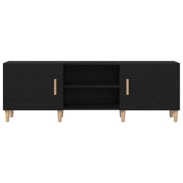 vidaXL Βάση τηλεόρασης - Μαύρη Δρυς, 150x30x50 cm Κατασκευασμένο από Επεξεργασμένο Ξύλο