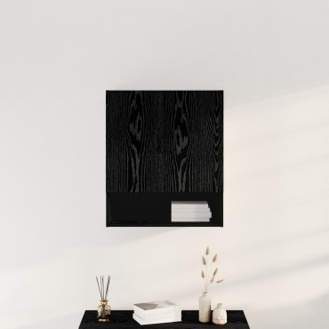 vidaXL Τοίχος Ντουλάπα Μαύρη Δρυς 60x30x70cm Επεξεργασμένο Ξύλο