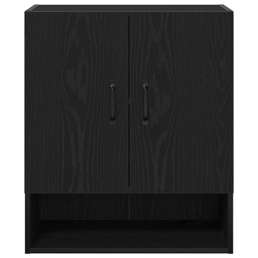 vidaXL Τοίχος Ντουλάπα Μαύρη Δρυς 60x30x70cm Επεξεργασμένο Ξύλο