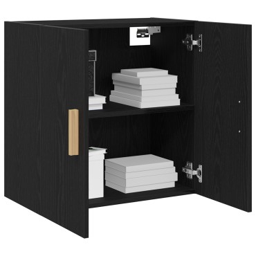 vidaXL Μαύρος Κρεμαστός Κάβος - 60x30x60 cm Κατασκευασμένο από Επεξεργασμένο Ξύλο