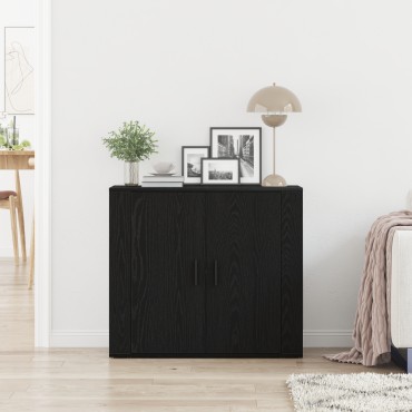 vidaXL Μπουφές Μαύρο Δρυς 80x33x70cm Κατασκευασμένο ξύλο 1 τεμ.