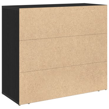 vidaXL Μπουφές Μαύρο Δρυς 33x80x70cm Κατασκευασμένο ξύλο 1 τεμ.
