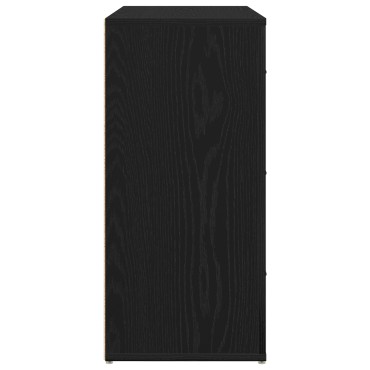 vidaXL Μπουφές Μαύρο Δρυς 33x80x70cm Κατασκευασμένο ξύλο 1 τεμ.