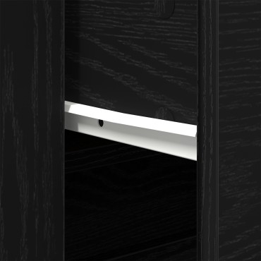 vidaXL Μπουφές Μαύρο Δρυς 33x80x70cm Κατασκευασμένο ξύλο 1 τεμ.