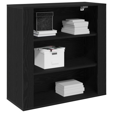 vidaXL Ντουλάπα Τοίχου Μαύρη Οξυά 80x33x80cm Επεξεργασμένο Ξύλο 1 τεμ.