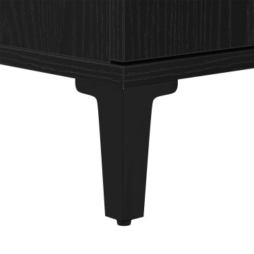 vidaXL Ντουλάπα Μπάνιου Μαύρη Δρυς 30x30x190cm Επεξεργασμένο Ξύλο 1 τεμ.