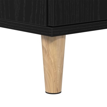 vidaXL Ντουλάπι Νιπτήρα Μαύρο Δρυς 58x33x60cm Επεξεργασμένο Ξύλο 1 τεμ.