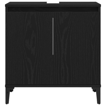 vidaXL Ντουλάπι Wash μαύρη δρυ 58x33x60cm Επεξεργασμένο ξύλο 1 τεμ.