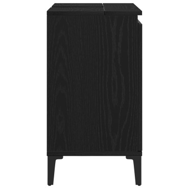 vidaXL Ντουλάπι Wash μαύρη δρυ 58x33x60cm Επεξεργασμένο ξύλο 1 τεμ.