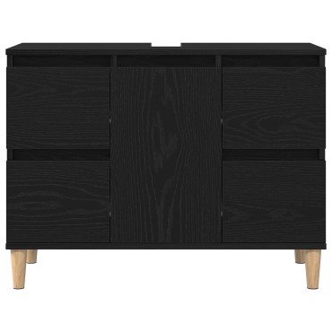 vidaXL Ντουλάπι μπαταρίας Μαύρη Δρυς 80x33x60cm Επεξεργασμένο Ξύλο 1 τεμ.