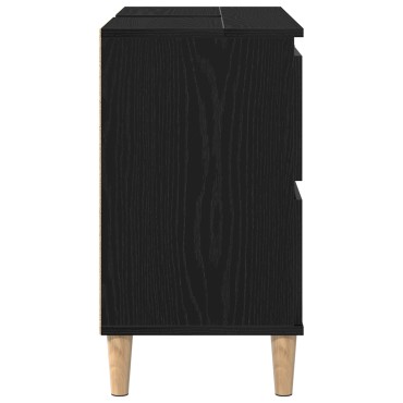vidaXL Ντουλάπι μπαταρίας Μαύρη Δρυς 80x33x60cm Επεξεργασμένο Ξύλο 1 τεμ.