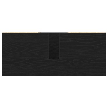 vidaXL Ντουλάπι Νιπτήρος σε Μαύρη Βελανιδιά, 80x33x60 cm Επεξεργασμένο Ξύλο 1 τεμ.