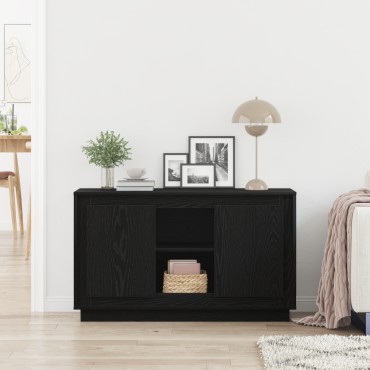 vidaXL Σερβιτόρος Μαύρο Δρύινο 102x35x60cm Επεξεργασμένο Ξύλο 1 τεμ.