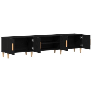 vidaXL Ντουλάπι τηλεόρασης Μαύρο Δρυς 180x31,5x40cm Επεξεργασμένο ξύλο