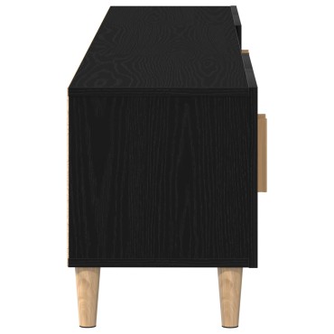 vidaXL Ντουλάπι τηλεόρασης Μαύρο Δρυς 180x31,5x40cm Επεξεργασμένο ξύλο