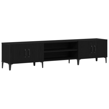 vidaXL Ντουλάπα Τηλεόρασης Μαύρο Δρυς 180x31,5x40cm Επεξεργασμένο Ξύλο