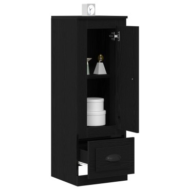 vidaXL Υψηλό ντουλάπι Μαύρη Δρυς 36x35,5x103,5cm Επεξεργασμένο Ξύλο 1 τεμ.