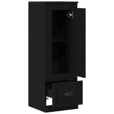 vidaXL Υψηλό ντουλάπι Μαύρη Δρυς 36x35,5x103,5cm Επεξεργασμένο Ξύλο 1 τεμ.
